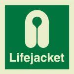 Life Saving signs; Lifejacket; with text “Lifejacket”. – navicharts