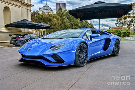 Blue Lamborghini Aventador Photograph by Stuart Row | Pixels