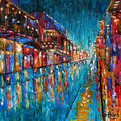 Artists Of Texas Contemporary Paintings and Art: Colorful Abstract Cityscape Painting "Colorful ...