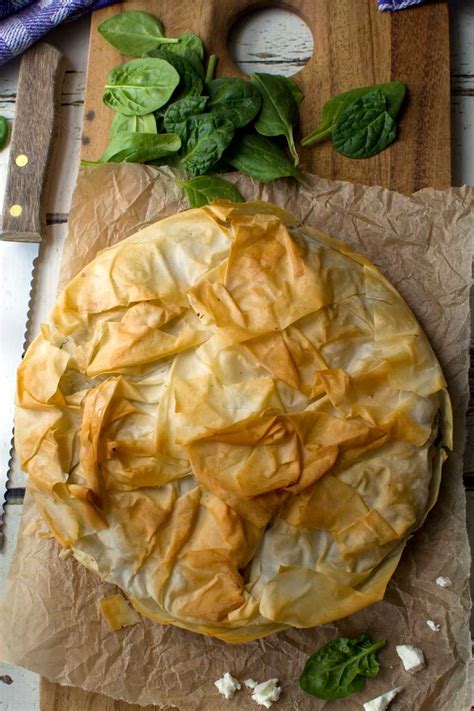 Greek spinach and feta filo pie - Scrummy Lane