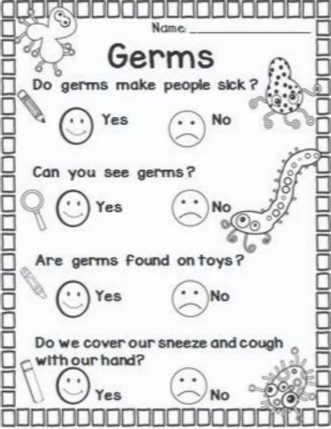 Germs Worksheet worksheet | Germs for kids, Germs preschool activities ...