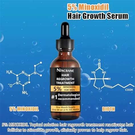 5% Minoxidil For Men, Extra Strength Hair Treatment With Roller, Topical Hair Serum For Scalp ...