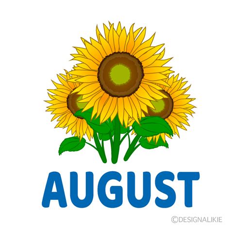 August Flowers Clipart