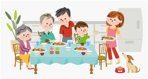 family having dinner clipart - Clip Art Library