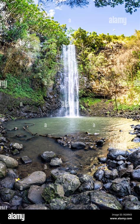 Kauai wailua river secret falls hi-res stock photography and images - Alamy