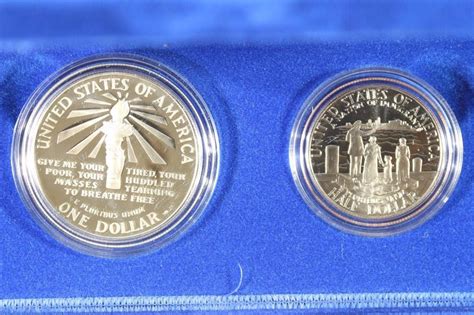 1986-S STATUE OF LIBERTY 2 COIN PROOF SET