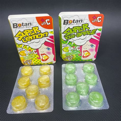 BOTAN MINT-BALL SUPER KIWI-APPLE & SUPER LEMON VITC+ CANDY | eBay