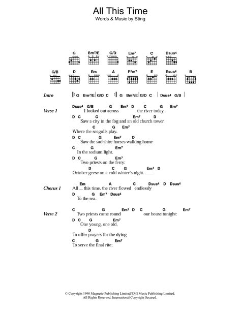 All This Time by Sting - Guitar Chords/Lyrics - Guitar Instructor