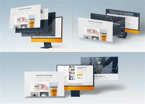 Free Multiple Screens Website Design Template Mockup PSD - Good Mockups