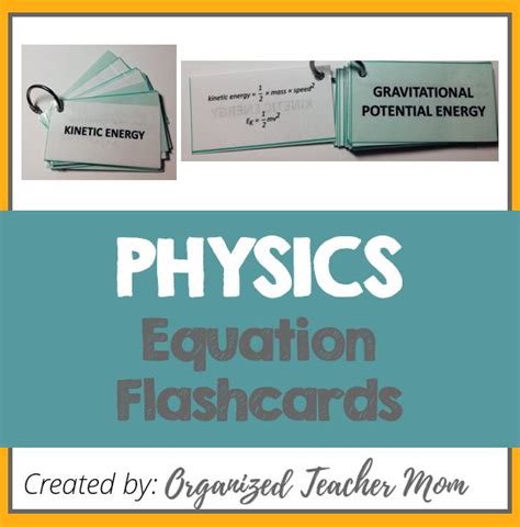 Physics equation flashcards | Physics, Gcse physics, Physics revision