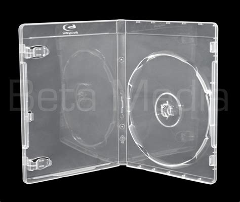 Clear Blu Ray Single 12mm Quality Cases with logo - U.S Standard Size