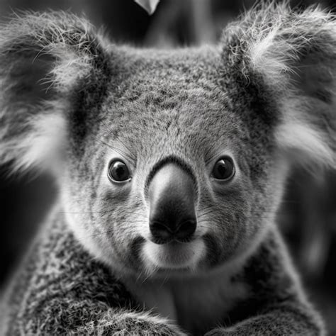 A koala bear with a black and white face. | Premium AI-generated image