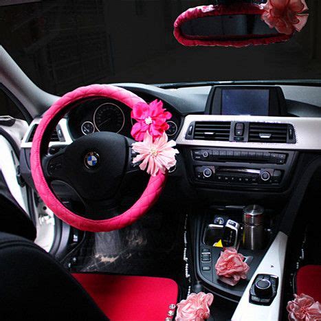 Hot Pink Steering wheel cover with Bling Crown | Steering wheel cover ...