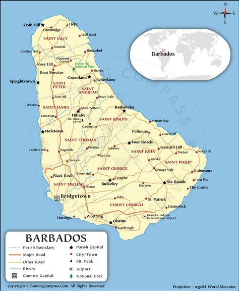 Barbados Map