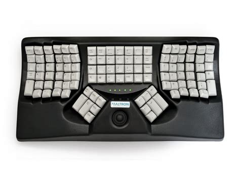 Maltron, Ergonomic Two-Handed Trackball Keyboard Black USB : KBC-6000 ...