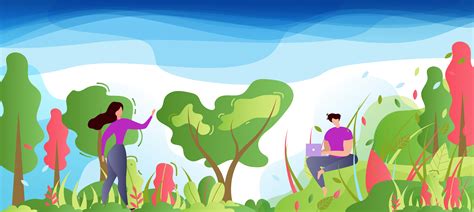 Happy People in Nature 664752 Vector Art at Vecteezy