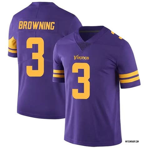 Men's Jake Browning Minnesota Vikings Color Rush Jersey - Purple Limited