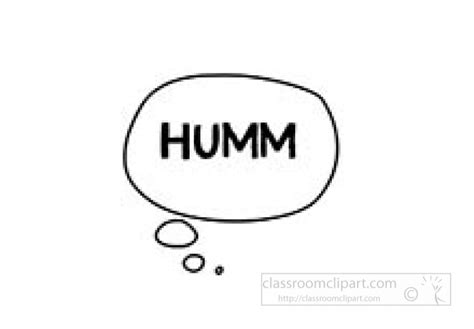 Animated Clipart-animation thought bubble with word humm