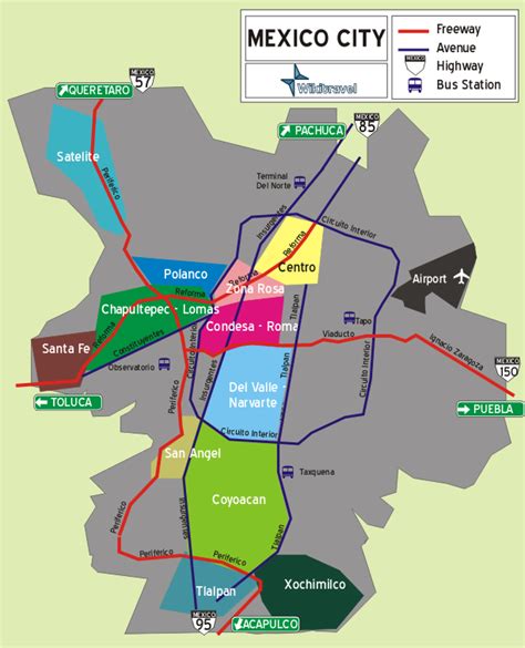 Mexico City neighborhoods | Ciudad de mexico mapa, Metro ciudad de ...