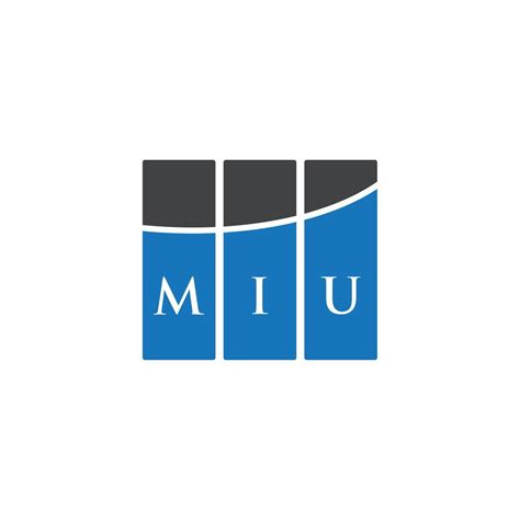 MIU letter logo design on WHITE background. MIU creative initials letter logo concept. MIU ...