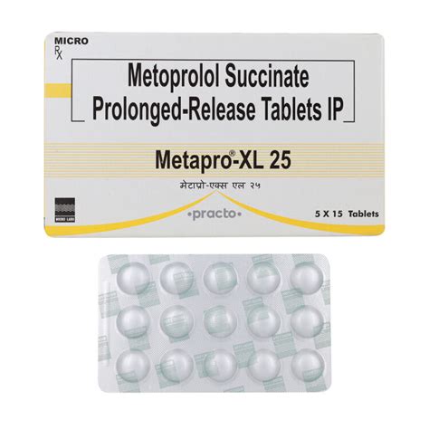 Metapro Xl 25 MG Tablet - Uses, Dosage, Side Effects, Price, Composition | Practo