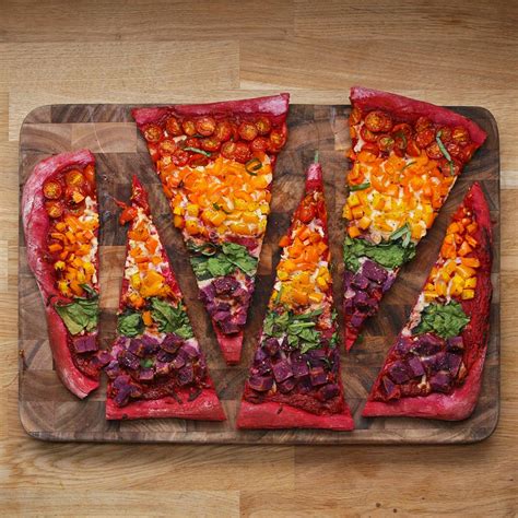 Rainbow Sheet-Pan Pizza Recipe by Tasty