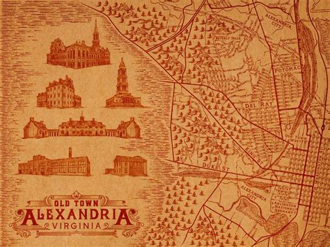 Map of Old Town Alexandria, Virginia