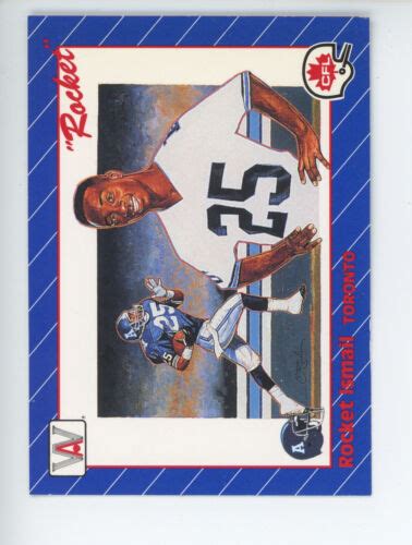 1991 AW SPORTS #1 RAGHIB ROCKET ISMAIL TORONTO ARGONAUTS CFL FOOTBALL ...