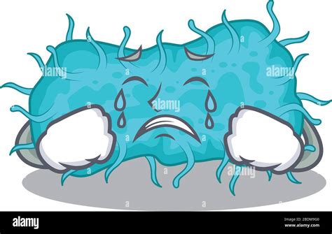 Cartoon character design of bacteria prokaryote with a crying face Stock Vector Image & Art - Alamy