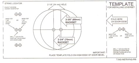 Printable Door Lock Installation Template - Printable Word Searches