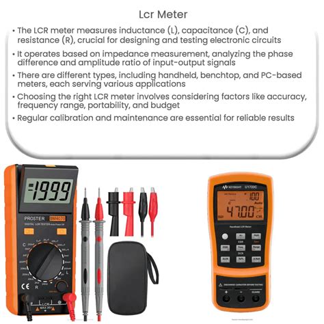 LCR meter | How it works, Application & Advantages