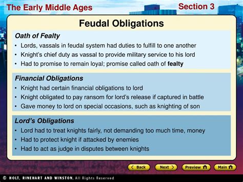 PPT - Preview Main Idea / Reading Focus The Feudal System Quick Facts ...