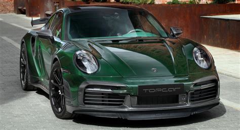 This Porsche 911 Turbo S From TopCar Is Wearing Nothing But Green Carbon Fiber | Carscoops