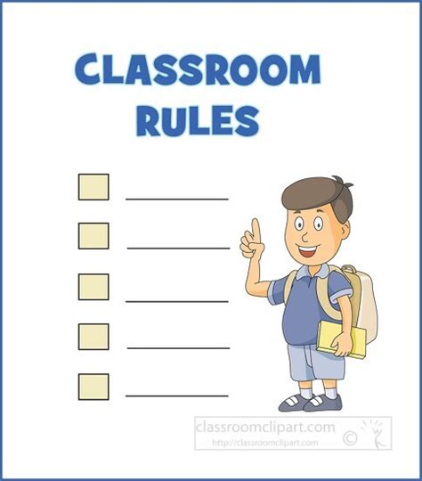 School Clipart-classroom rules