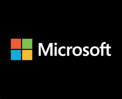 Microsoft Software Logo Brand Symbol With Name Design Vector ...