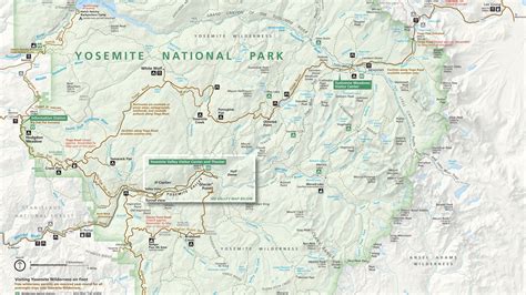 Hiking Map For Yosemite - London Top Attractions Map