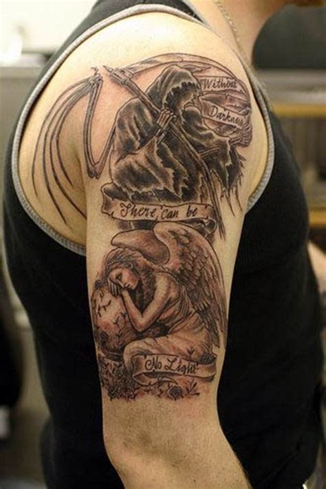 Angel Of Death Sleeve Tattoo