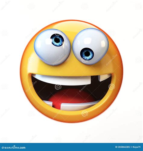 Crazy Emoji Emoticon Character Vector Illustration | CartoonDealer.com #72132962