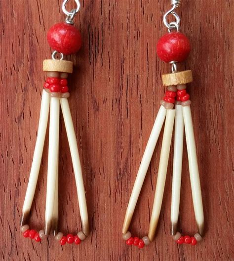 Porcupine Quills Jewelry, Earrings Porcupine Quills, Native American ...