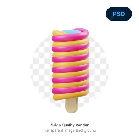 Premium PSD | Twister Ice Cream 3D Icon Premium Psd