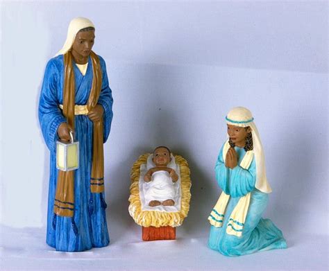 African American Nativity Trio Figurine Set | The Black Art Depot