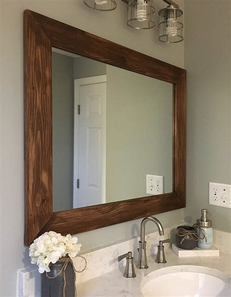 Amazon.com: Shiplap Rustic Wood Framed Mirror, Handmade int the USA ...