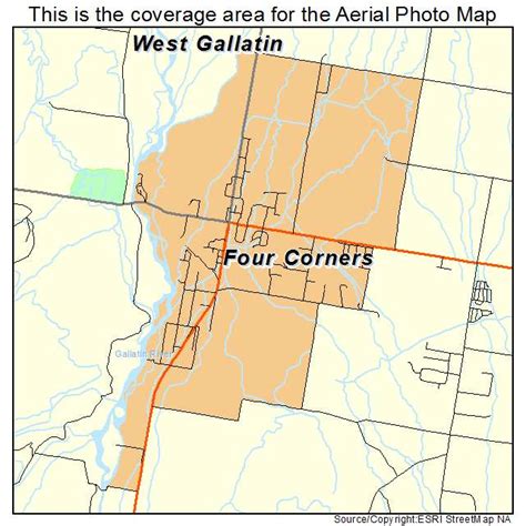 Aerial Photography Map of Four Corners, MT Montana