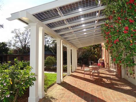 Energy saving pergola keeps your house cool while generating ...