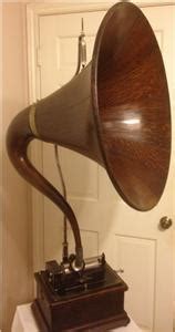 Original Edison Fireside Phonograph with Wood Cygnet Horn | Listen & Watch Now! | eBay