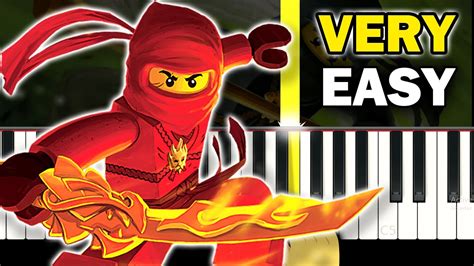 LEGO NinjaGo - Theme song - VERY EASY Piano tutorial - YouTube