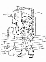 Construction Worker coloring pages sketch template