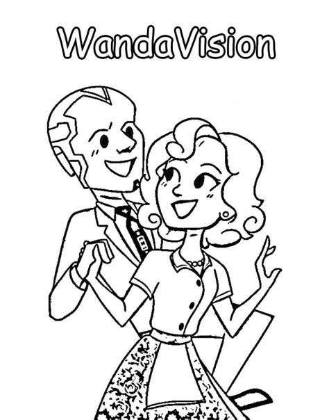 Vision WandaVision Coloring Page - Free Printable Coloring Pages for Kids