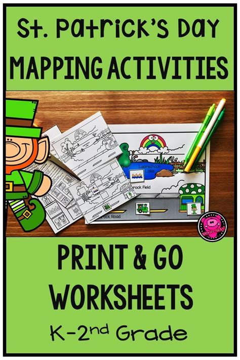 st patrick's day map activities and printable worksheets for k - 2nd grade