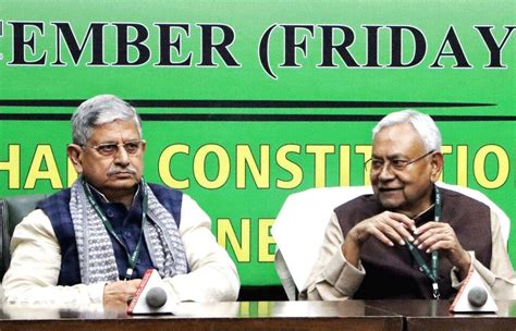 Bihar Chief Minister Nitish Kumar and JD(U) National President Lalan ...